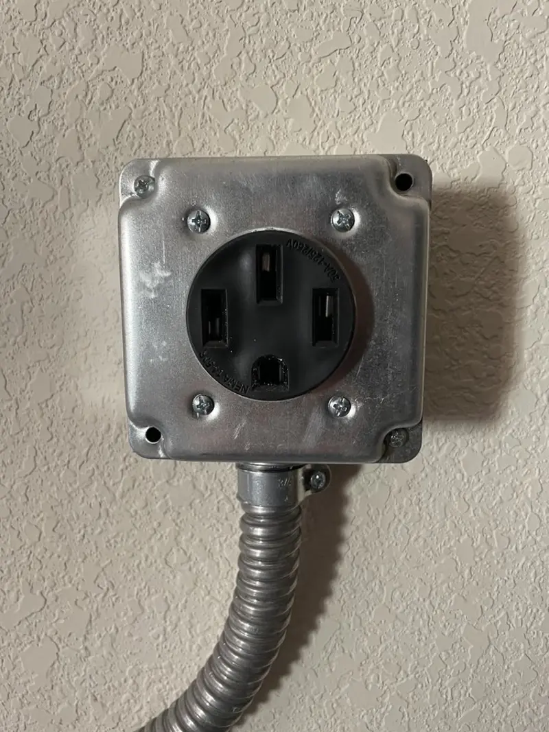 NEMA 14-50 outlet installed for Electrical Panel Upgrade in Macomb